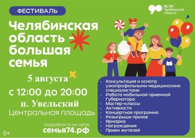 Семейный фестиваль для жителей Увельского района! 